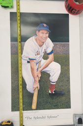 2 Rolled Ted Williams 'The Splendid Splinter' Print Baseball Poster  *Signed By Artist*