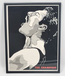 Joshua Budich Signed & Numbered Print 'Freddie Mercury' The Champion Print Art Frame Queen Bohemian Rhapsody
