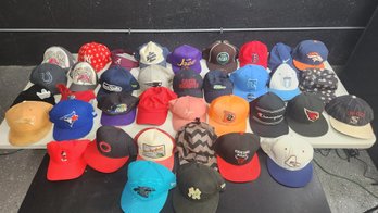 GIANT - 37 Various Baseball Hats Collection Lot - All Sports & Teams