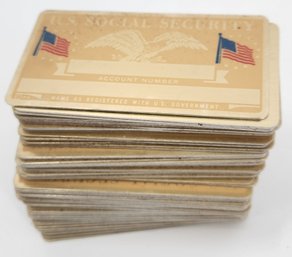 70 Vintage Blank U.S. Social Security Cards
