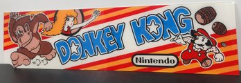 Original Donkey Kong Upright Arcade Marquee Plastic Back Glass