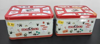 2 Monopoly Empty Tins