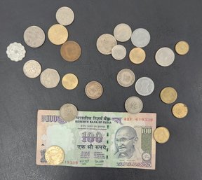 Coins & Banknote Foreign Currency Mixed Denominations
