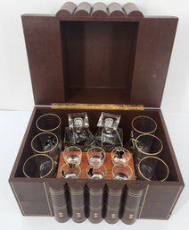 Baccarat Whisky Cellar Library Style - Amazingly Cool Fake Book & Bookends Alcohol Glass Sets