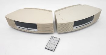 2 Bose Wave Music CD Player System Speaker III With 1 Remote AWRCC2