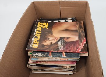 Lot Of 16 Vintage Adult Magazines - Playboy, OUI, Penthouse, Hustler
