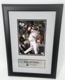 Framed Signed David Ortiz Boston Red Sox Foxwoods Resorts Autographed Photo - Steiner