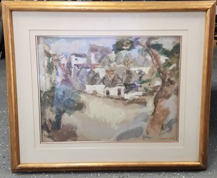 Framed Impressionistic Landscape Painting Signed Emmanuel Mane-Katz