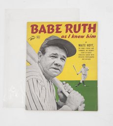 Vintage Paperback Magazine Babe Ruth As I Knew Him By Waite Hoyt