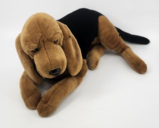 Large Plush Bloodhound Stuffed Animal Toy With Real Collar!