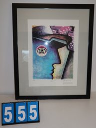 29.5' X 36' - Framed Art Work - Unknown Artist - For Your Eyes Only - Symantec #85/250
