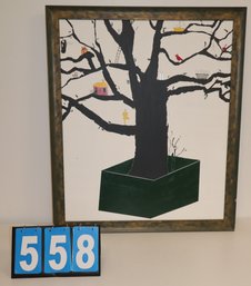 28' X 33' - Framed Art Work - Unknown Artist - Mixed Media