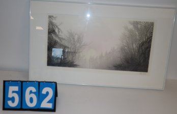 35' X 21' - Framed Art Work - Unknown Artist - Foggy Dawn - #205/265