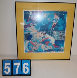 26' X 27' - Framed Art Work Print - LeRoy Neiman - Tennis