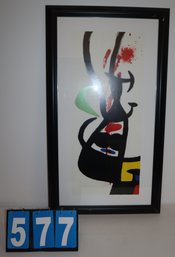 21' X 38' - Framed Art Work - Unknown Artist - Le Chef Miro Waltham, MA