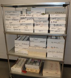 Over 60,000 Sports Cards - All Different Sports (Metal Rack Not Included) - 80's - 2000's? Mix Of Decades