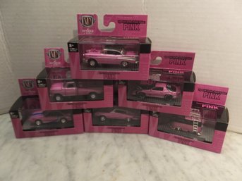 M2 Machines Special Order Paint Color Pink Complete Set Of 6 W/Sleeve