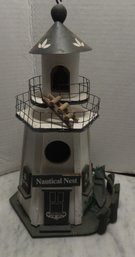 WOOD LIGHT HOUSE BIRD HOUSE