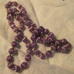 28' LAVENDER SILK NECKLACE