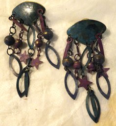 COLORFUL DANGLE PIERCED EARRINGS