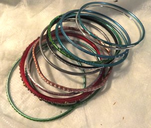 13 BANGLE BRACELETS