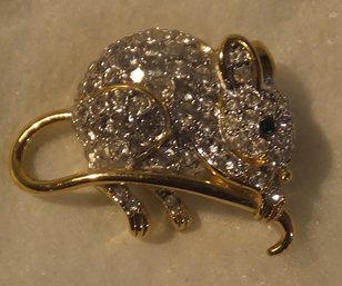 MOUSE PIN CZ STONES