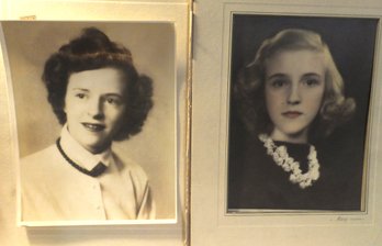 2  1950'S LADIES ORIGINAL PHOTO'S