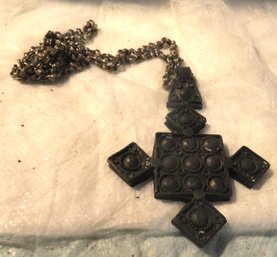 VINTAGE BRASS JERUSALEM CROSS MADE IN ETHIOPIA