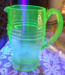 VASELINE GLASS PITCHER