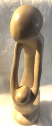 MODERN ART SOAPSTONE SCULPTURE 10'