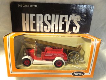 DIE CAST METAL HERSHEY'S FIRE TRUCK