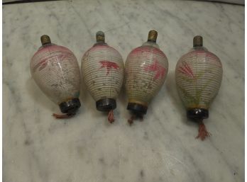 4  VINTAGE LANTERN LIGHT BULBS  UNTESTED.
