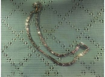 HEAVY SILVER TONE STAINLESS NECKLACE