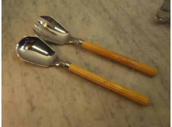 CHASE RIBBED HANDLE SALAD SET