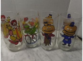 4 MCDONALDS DRINKING GLASSES