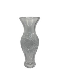 GORHAM CRYSTAL FLORAL ETCHED VASE MOTHERS DAY GIFT HOME DECOR