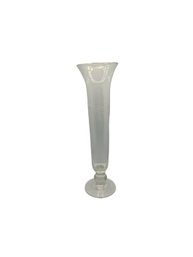 VINTAGE CRYSTAL BUD VASE ETCHED GLASS FLORAL MOTHERS DAY GIFT HOME DECOR