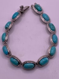 Classic Sterling Silver And Turquoise Bracelet