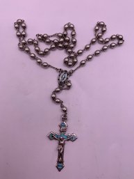 Vintage Sterling Silver Enamel Rosaries