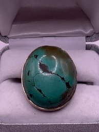 Huge Turquoise And Sterling Silver Statement Ring