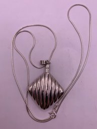 Cool Vintage Sterling Silver Perfume Bottle Necklace