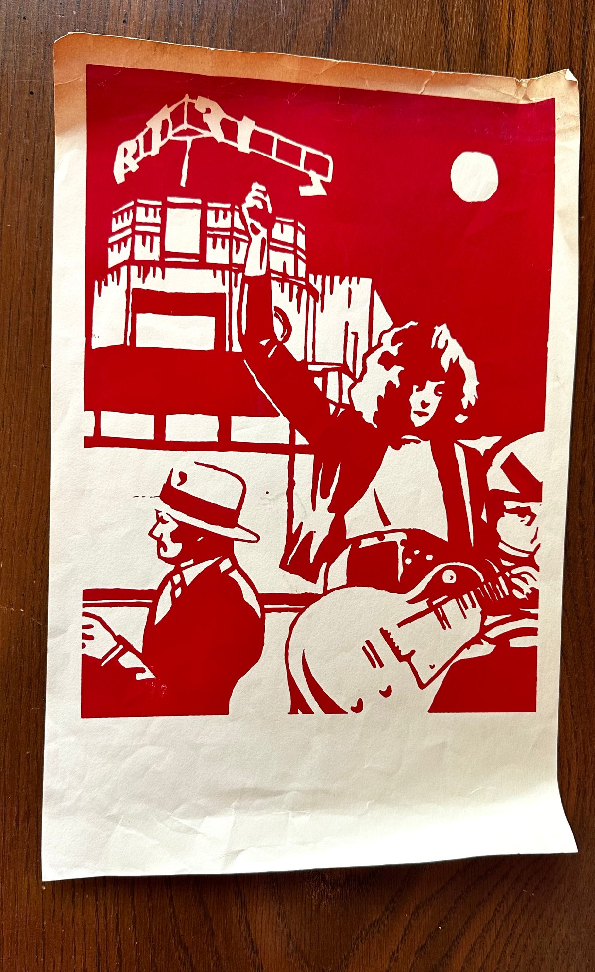 Vintage Led Zeppelin Red And White Poster #8894 | Auctionninja.com