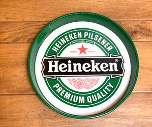 Vintage Advertisement HEINEKEN Round Metal Beer Tray