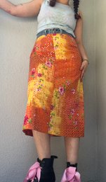 Vintage UpCycled Sequined Levi Band Skirt