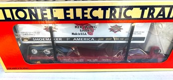 (C37) LIONEL Red Wing Shoes Flatcar With Trailer 6-16953