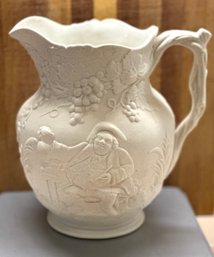 Antique Moulded Jug Uncle Toby & A Smoker W. T. COPELAND Spode Works, Stoke 1845