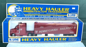 K-LINE Electric Trains - Heavy Hauler Pennsylvania Railroad Die Cast Tractor Trailer