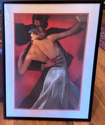 Vintage Framed Poster Bill Brauer 'Carmine Cafe'