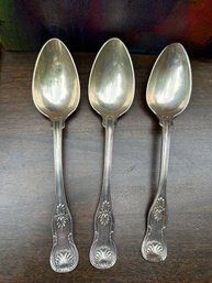 Vintage STERLING SILVER Serving Spoons With Hallmarks