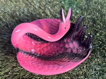 Vintage Ceramic Flamingo Ashtray By Sarsaparilla